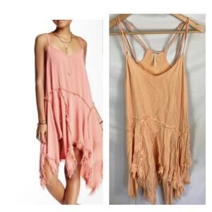 Free People Intimately Tattered Fringe Dress - Rare Peach / Orange Size Small